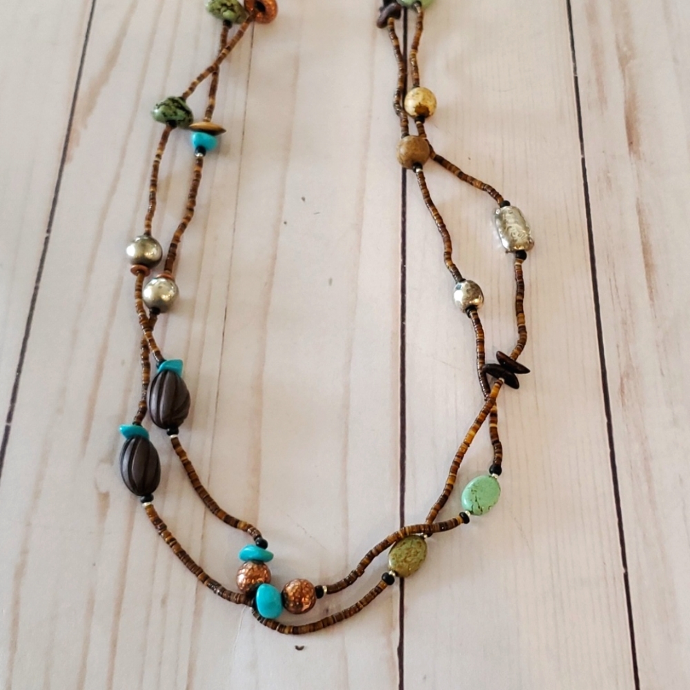 N1569 Retired Silpada Sterling Long Multi-Material Necklace - Picture 3 of 16